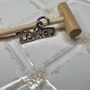 Vintage Sterling Silver “Taken” Pendant Charm 925